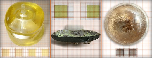 Collage of semiconducting oxide crystals