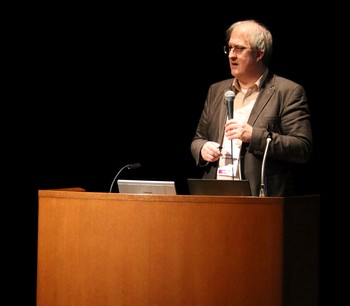 Vortrag von Matthias Bickermann auf einer Konferenz in Japan (2018)